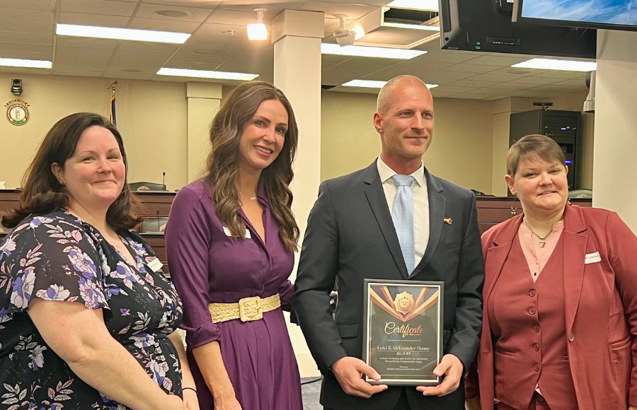 Award being presented at Kentucky Animal Action Day